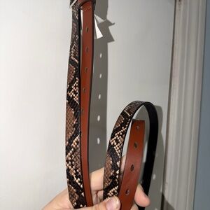 Brown Snake Print Belt
